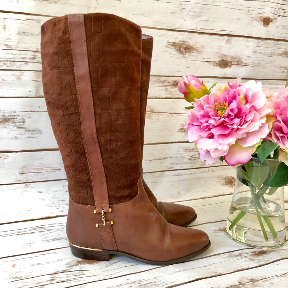 PAZZO riding boots chestnut brown suede leather womens 6 - Picture 3 of 8